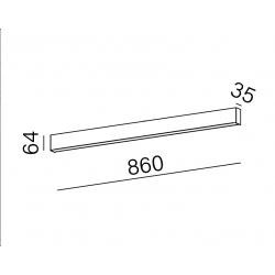 RAFTER 86 LED 3000K natynkowy czarny struktura 	40530-M930-D9-00-12